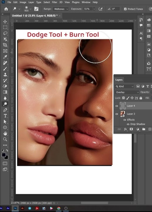 How to Use Dodge Tool Photoshop